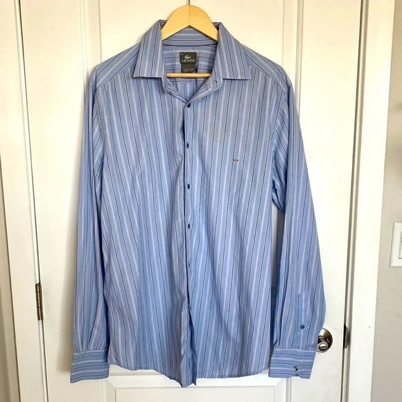 Lacoste Other - Lacoste Striped Men’s Button Down Dress Shirt